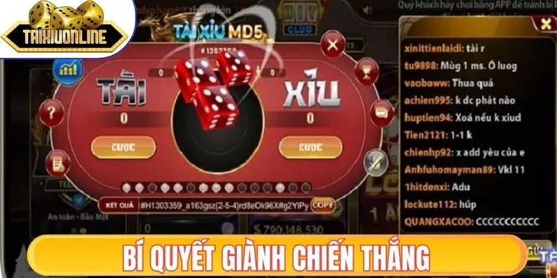 Bí quyết thắng lớn khi tham gia tài xỉu MD5 online